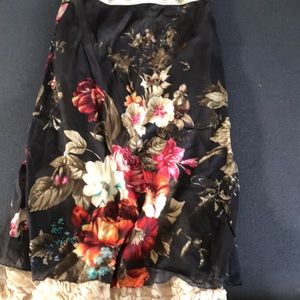 Long ankle length flower skirt